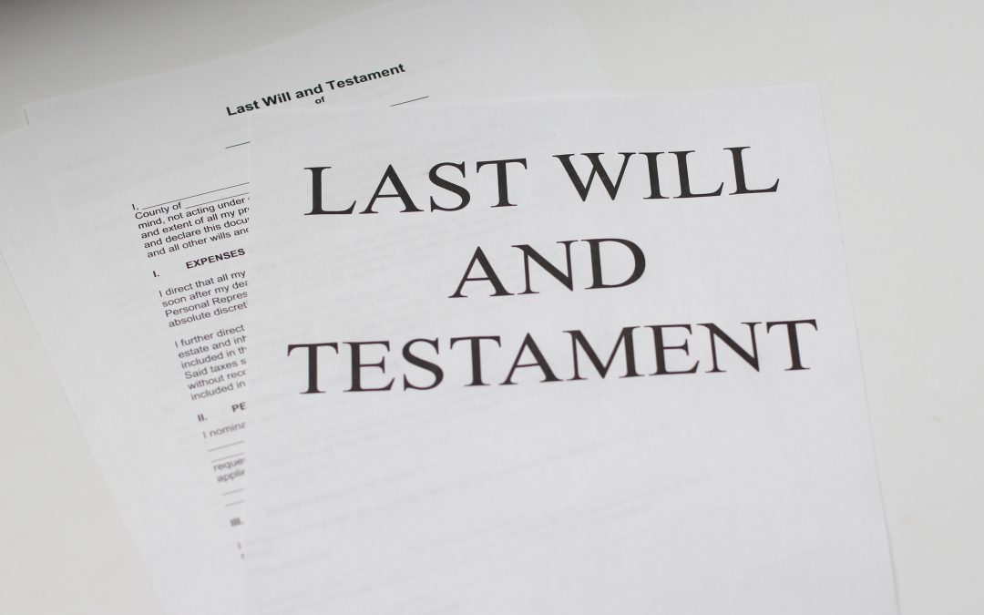 Document labelled 'last Will and Testament'